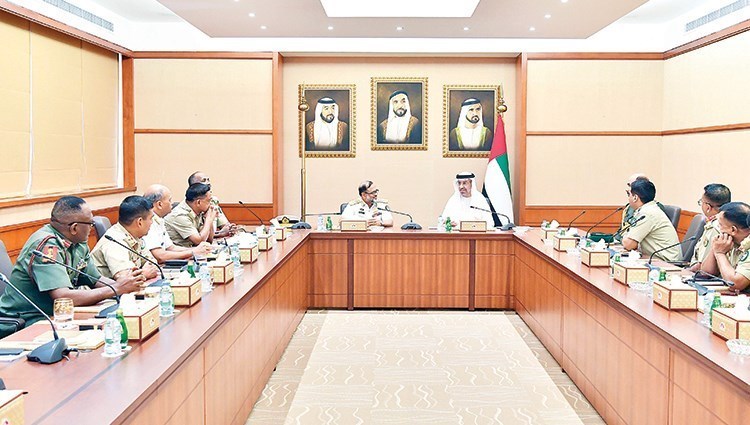   Ahmed Shabib Al-Dhahiri and members of the delegation during the visit (from the source) 